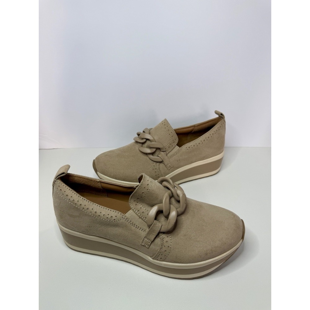 Mad Love Women's Maryanne Platform Loafers Taupe - Size 8
